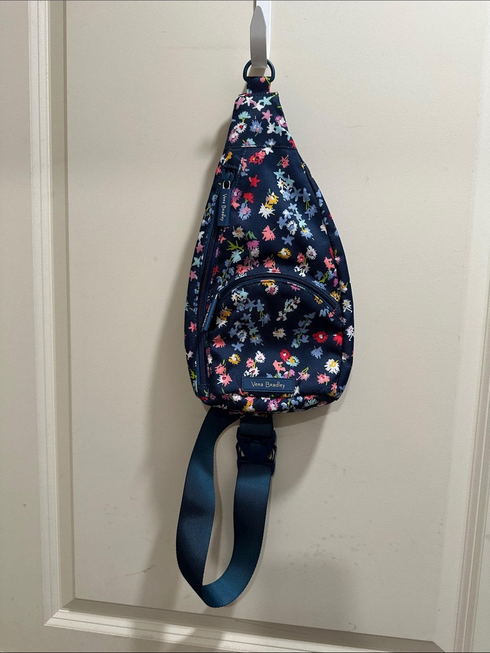 Vera Bradley Navy Floral Sling Crossbody Bag